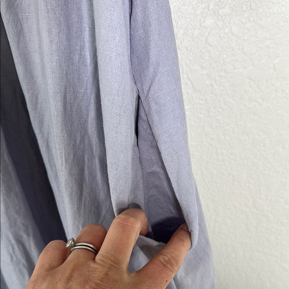 FOR CYNTHIA  Lavender Linen Blend Puff Sleeve Small - Picture 7 of 9